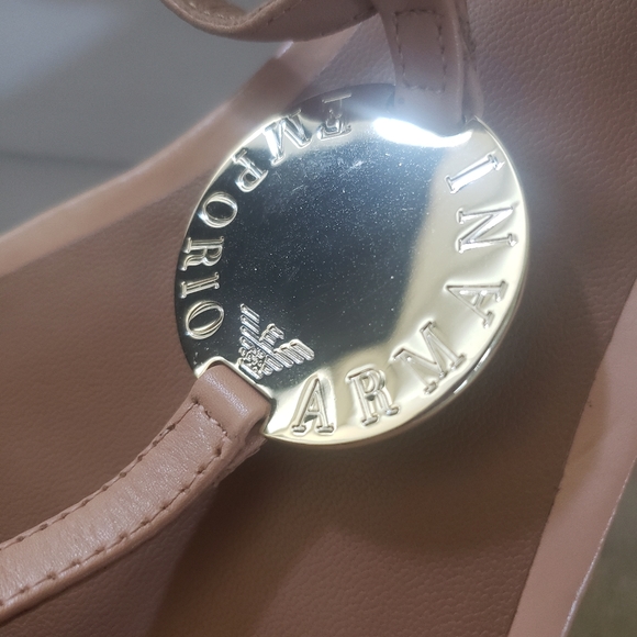 Emporio Armani T-Strap Nude Sandals - Picture 3 of 6
